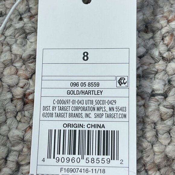 New Universal Thread Gold Thong Sandal Flat Size 8 Hartley - Picture 6 of 8